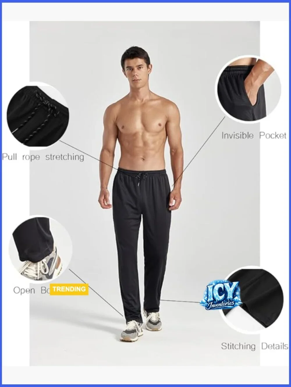 Lightweight Quick Dry Polyester Sweatpants Joggers with Pockets